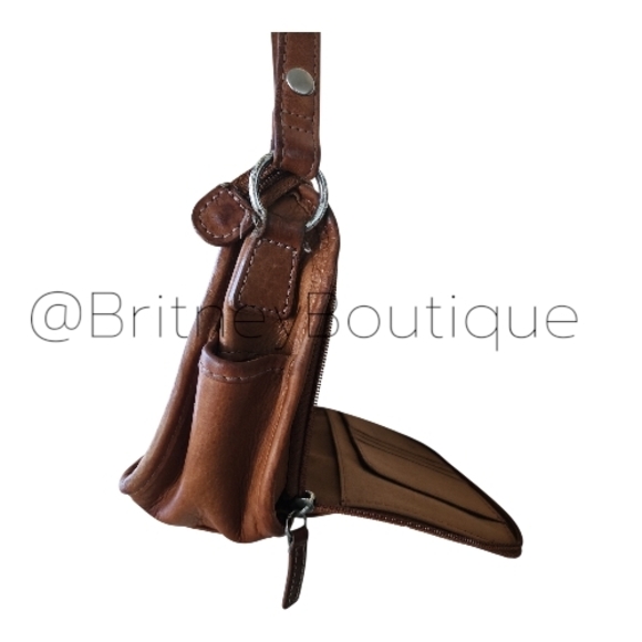 VINTAGE 90S Fossil | Leather Crossbody Bag - Picture 5 of 9